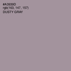 #A3939D - Dusty Gray Color Image
